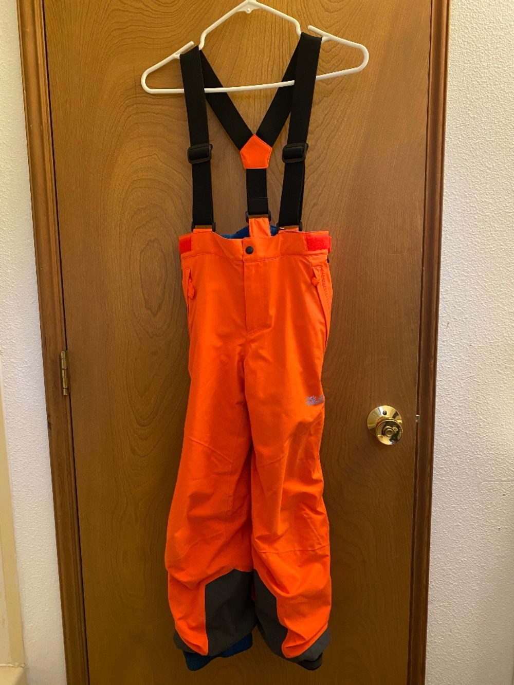 Jack Wolfskin snow-pants kids size 9-10 orange and blue